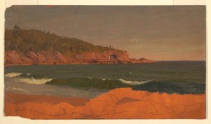Tekening, Kust van Maine, ca. 1850 door Frederic Edwin Church