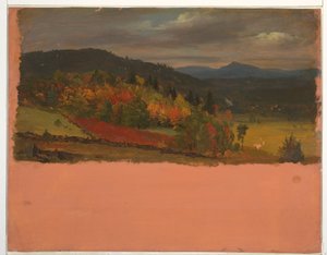 Tekening, Maine of Stockbridge, Mass. uitzicht, september 1848 door Frederic Edwin Church