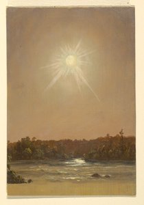 Tekening, Maine , zonsondergang, 1855-65 door Frederic Edwin Church