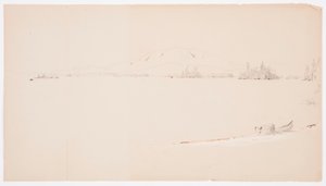 Tekening, Millinocket Lake, Maine, september 1878 door Frederic Edwin Church