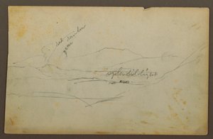 Tekening, Berglandschap, Colombia of Ecuador, 1853 door Frederic Edwin Church