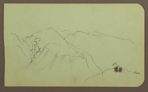 Tekening, Berglandschap; Verso: Landschap, 1883 door Frederic Edwin Church