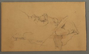 Tekening, Bergtoppen, 1868