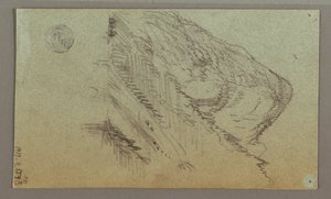 Tekening, Bergvallei, mogelijk 1868 door Frederic Edwin Church