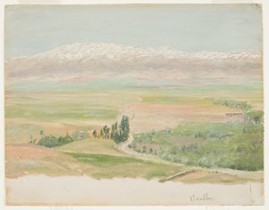 Tekening, Bergen bij Baalbec, mei 1868 door Frederic Edwin Church