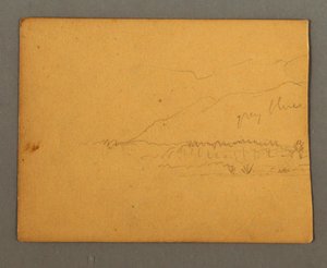 Tekening, Bergen, mogelijk 1856 door Frederic Edwin Church