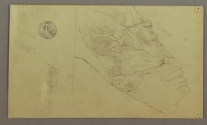 Tekening, Mountainside, mogelijk 1868 door Frederic Edwin Church