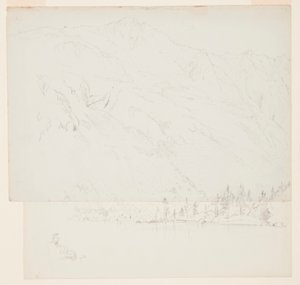 Tekening, Mt. Katahdin, Maine, 1870-78 door Frederic Edwin Church