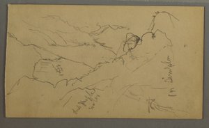 Tekening, Smalle Vallei, 1868 door Frederic Edwin Church