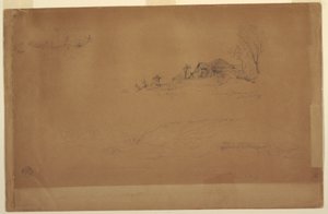 Tekening, bij Guaranda, Ecuador, 10 juni 1857 door Frederic Edwin Church