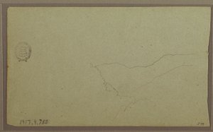 Tekening, bij San Miguel, Ecuador; Verso: Onvoltooide bergschets, 2 juni 1857 door Frederic Edwin Church