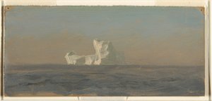 Tekening, Voor de kust van Iceberg, Newfoundland, juni 1859 door Frederic Edwin Church