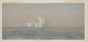 Tekening, Voor de kust van Iceberg, Newfoundland, juni 1859 door Frederic Edwin Church