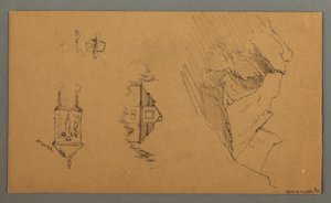 Tekening, Dennenbomen, mogelijk 1868