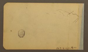 Tekening, vlakte, heuvel, stad; Verso: bergketen, 1889 door Frederic Edwin Church