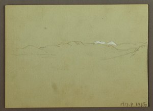 Tekening, Plant- en landschapsstudie, 28 april 1869 door Frederic Edwin Church