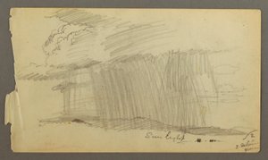 Tekening, Regen en zon (Maine ), mogelijk 1860 door Frederic Edwin Church