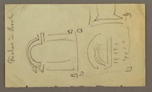 Tekening, rechthoekig ontwerp, mogelijk 1868 door Frederic Edwin Church