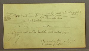 Tekening, Rivier door gebergte, mogelijk 1874 door Frederic Edwin Church