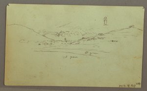Tekening, Ruïnes, 27 april 1868 door Frederic Edwin Church