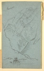 Tekening, Kust van de Konigssee, B, juli 1868 door Frederic Edwin Church