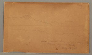 Tekening, zijaanzicht van gebouw, raam, 29 mei 1868 door Frederic Edwin Church