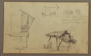 Tekening, Schetsen, Ecuador of Colombia; Verso: Schetsen, Ecuador of Colombia, 1857 door Frederic Edwin Church