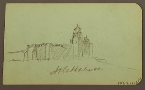 Tekening, Schetsen van Patzcuaro; Verso: Kerk, Atlatahuca, 1883 door Frederic Edwin Church