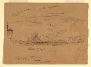 Tekening, Schetsen van Rome, Italië, november 1868 door Frederic Edwin Church