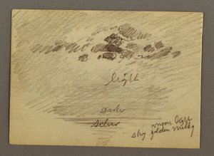 Tekening, Schetsen van het Midden-Oosten, inclusief Suezkanaal, januari 1868 door Frederic Edwin Church