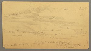 Tekening, Luchtstudie over heuvelrug, juli 1866