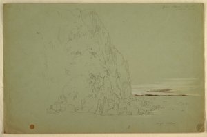 Tekening, "Zuidelijk hoofd", 1851 door Frederic Edwin Church