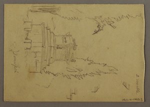 Tekening, toneelkoets, mogelijk 1868-69 door Frederic Edwin Church