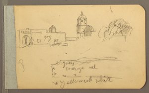 Tekening, Trap, Kerkkoepel, 1889 door Frederic Edwin Church