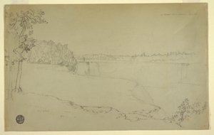 Tekening, Studies. De Niagara watervallen, waarschijnlijk 1856 door Frederic Edwin Church