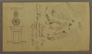 Tekening, Studies van tafelonderdelen, mogelijk 1868-69 door Frederic Edwin Church