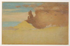 Tekening, Studie van de uitbarstende Cotopaxi, Ecuador, 1853 door Frederic Edwin Church