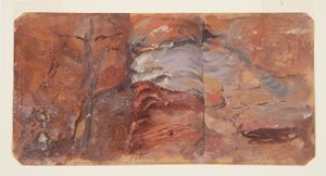 Tekening, Studie van rotsen, Petra, februari 1868 door Frederic Edwin Church