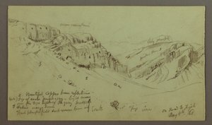 Tekening, Studie van de zijkant van een vallei, 4 mei 1868 door Frederic Edwin Church