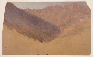 Tekening, Studie van het Grote Bekken, Mt. Katahdin, 1860-70 door Frederic Edwin Church