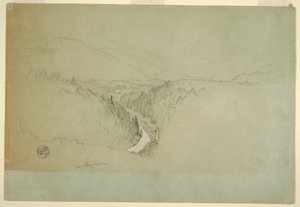 Tekening, Top van de Watzman, Berchtesgaden, Beieren, 1868 door Frederic Edwin Church