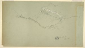 Tekening, top van de Watzmann, bij Berchtesgaden, 9 juli 1868 door Frederic Edwin Church