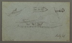 Tekening, Tauernpieken, De K nigss, juli 1868 door Frederic Edwin Church