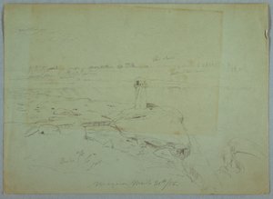 Tekening, Terrapin Point, 20 maart 1856 door Frederic Edwin Church