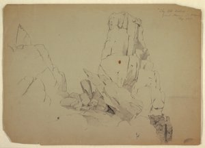 Tekening, "De oude bisschop", september 1851 door Frederic Edwin Church