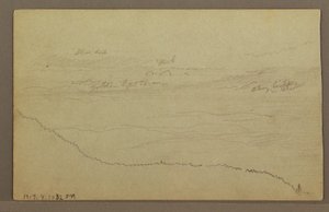 Tekening, Bomen, mogelijk jaren 1860 door Frederic Edwin Church