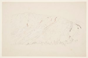 Tekening, Bovenste deel van het Grote Bekken, Mt. Katahdin, september 1877 door Frederic Edwin Church
