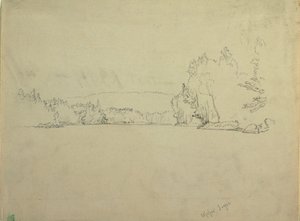Tekening, Upper Togue Lake, ca. 1885 door Frederic Edwin Church