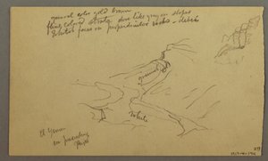 Tekening, Vallei van El Yemen, 20 februari 1868 door Frederic Edwin Church