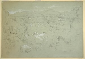 Tekening, Vallei van El Yemen, 20 februari 1868 door Frederic Edwin Church